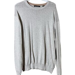 Men’s Weatherproof‎ 100% Cotton Casual Crewneck Pullover Beige Knit Sweater XL